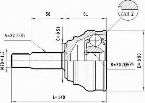 Statim C.293 - Šarnīru komplekts, Piedziņas vārpsta ps1.lv