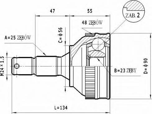 Statim C.260 - Šarnīru komplekts, Piedziņas vārpsta ps1.lv