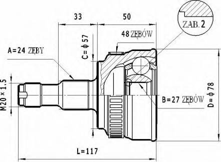 Statim C.215 - Šarnīru komplekts, Piedziņas vārpsta ps1.lv