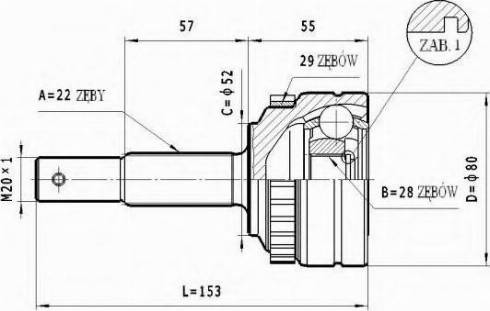 Statim C.237 - Šarnīru komplekts, Piedziņas vārpsta ps1.lv