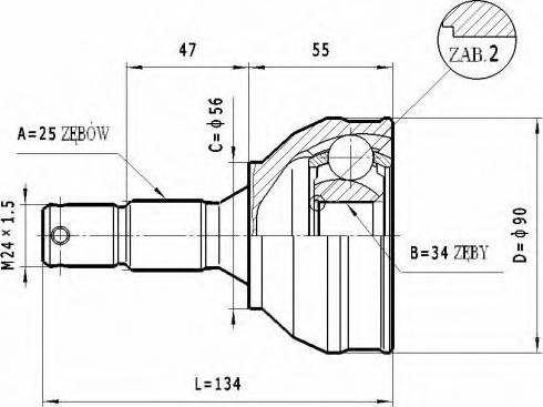 Statim C.273 - Šarnīru komplekts, Piedziņas vārpsta ps1.lv