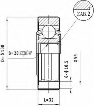 Statim CW.042 - Šarnīru komplekts, Piedziņas vārpsta ps1.lv