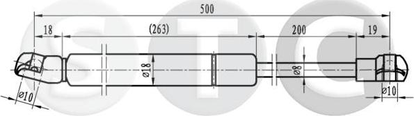 STC T446813 - Gāzes atspere, Motora pārsegs ps1.lv