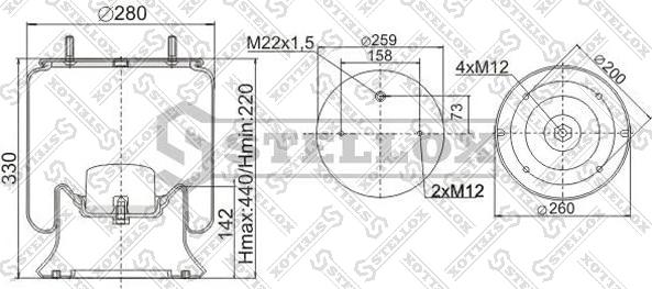 Stellox 90-40041-SX - Pneimoatsperes spilvens, Pneimopiekare ps1.lv