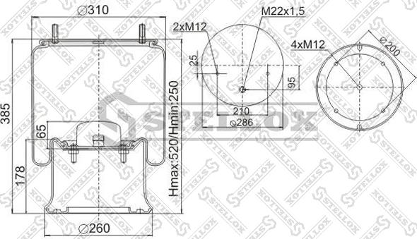 Stellox 90-40231-SX - Pneimoatsperes spilvens, Pneimopiekare ps1.lv