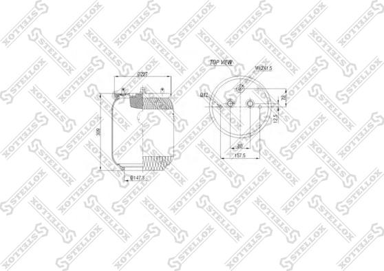 Stellox 90-61980-SX - Pneimoatsperes spilvens, Pneimopiekare ps1.lv