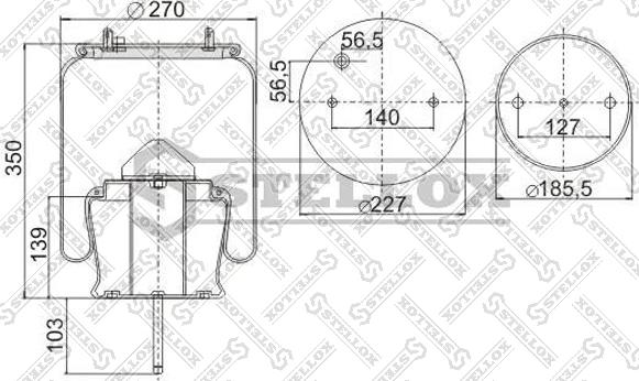 Stellox 90-30304-SX - Pneimoatsperes spilvens, Pneimopiekare ps1.lv