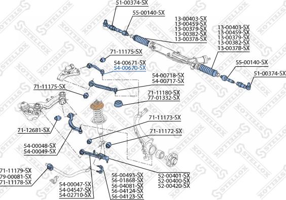 Stellox 54-00670-SX - Neatkarīgās balstiekārtas svira, Riteņa piekare ps1.lv