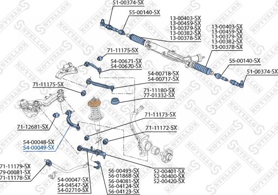 Stellox 54-00049-SX - Neatkarīgās balstiekārtas svira, Riteņa piekare ps1.lv