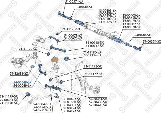 Stellox 54-00048-SX - Neatkarīgās balstiekārtas svira, Riteņa piekare ps1.lv