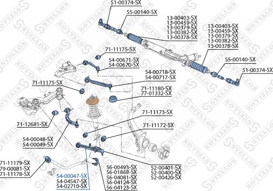 Stellox 54-00047-SX - Neatkarīgās balstiekārtas svira, Riteņa piekare ps1.lv