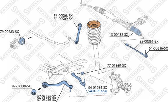 Stellox 54-01983-SX - Neatkarīgās balstiekārtas svira, Riteņa piekare ps1.lv