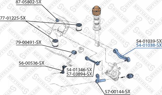 Stellox 54-01038-SX - Neatkarīgās balstiekārtas svira, Riteņa piekare ps1.lv