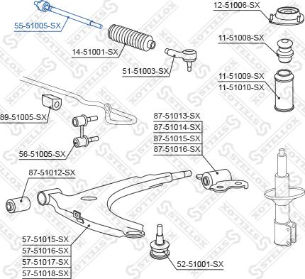 Stellox 55-51005-SX - Aksiālais šarnīrs, Stūres šķērsstiepnis ps1.lv