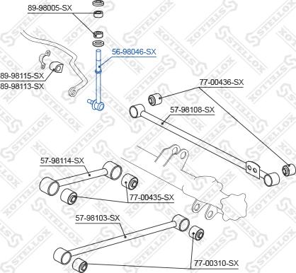 Stellox 56-98046-SX - Stiepnis / Atsaite, Stabilizators ps1.lv