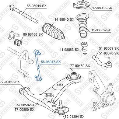 Stellox 56-98047-SX - Stiepnis / Atsaite, Stabilizators ps1.lv