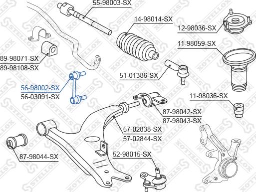 Stellox 56-98002-SX - Stiepnis / Atsaite, Stabilizators ps1.lv