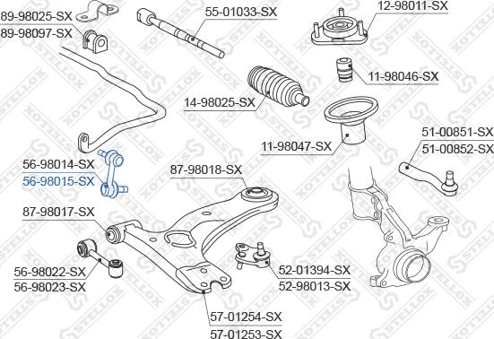 Stellox 56-98015-SX - Stiepnis / Atsaite, Stabilizators ps1.lv