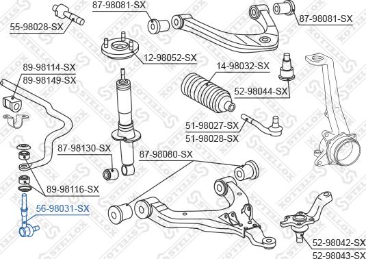 Stellox 56-98031-SX - Stiepnis / Atsaite, Stabilizators ps1.lv