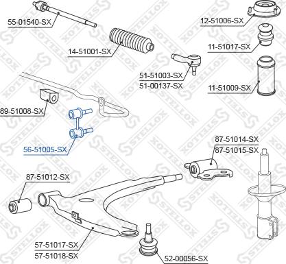 Stellox 56-51005-SX - Stiepnis / Atsaite, Stabilizators ps1.lv