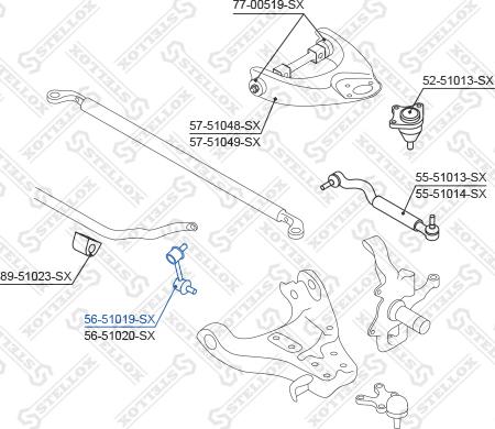 Stellox 56-51019-SX - Stiepnis / Atsaite, Stabilizators ps1.lv