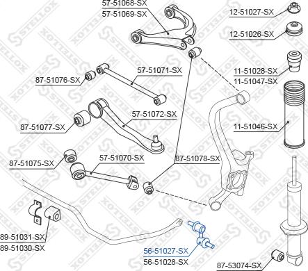 Stellox 56-51027-SX - Stiepnis / Atsaite, Stabilizators ps1.lv