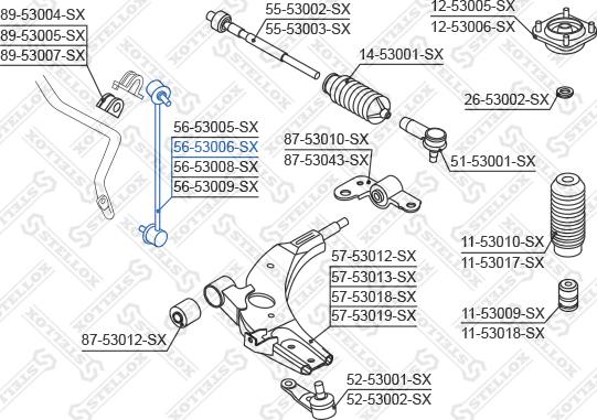 Stellox 56-53006-SX - Stiepnis / Atsaite, Stabilizators ps1.lv