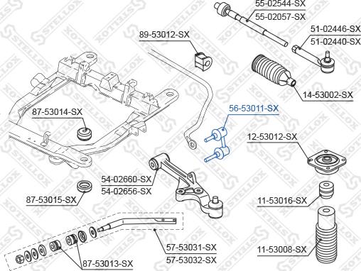 Stellox 56-53011-SX - Stiepnis / Atsaite, Stabilizators ps1.lv