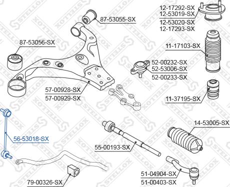 Stellox 56-53018-SX - Stiepnis / Atsaite, Stabilizators ps1.lv