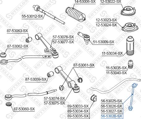 Stellox 56-53028-SX - Stiepnis / Atsaite, Stabilizators ps1.lv