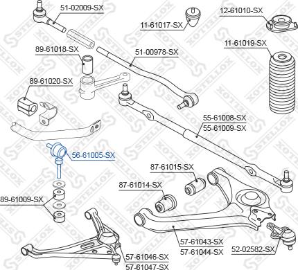 Stellox 56-61005-SX - Stiepnis / Atsaite, Stabilizators ps1.lv