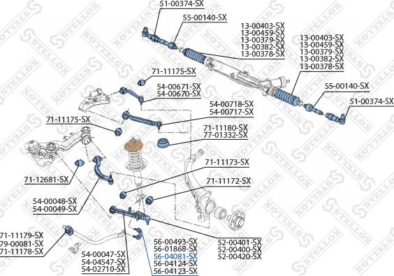 Stellox 56-04081-SX - Bukse, Stabilizators ps1.lv