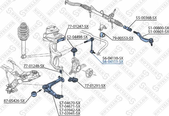 Stellox 56-04111-SX - Stiepnis / Atsaite, Stabilizators ps1.lv