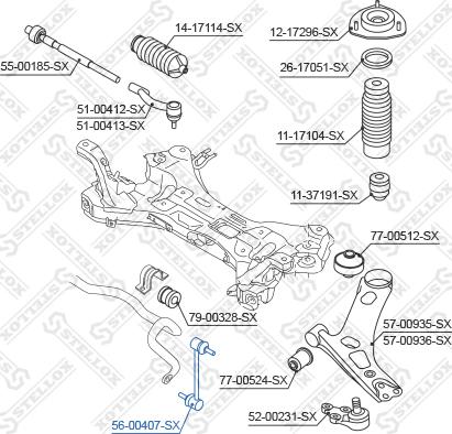 Stellox 56-00407-SX - Stiepnis / Atsaite, Stabilizators ps1.lv