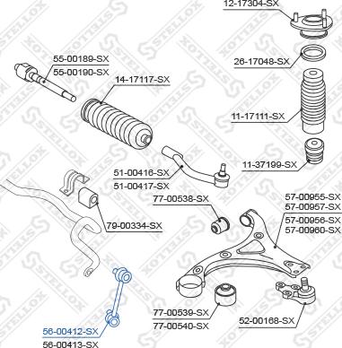 Stellox 56-00412-SX - Stiepnis / Atsaite, Stabilizators ps1.lv