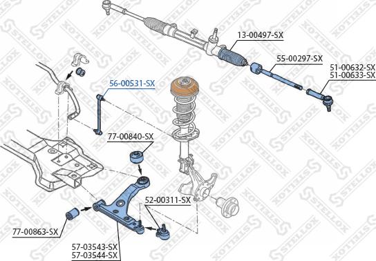 Stellox 56-00531-SX - Stiepnis / Atsaite, Stabilizators ps1.lv