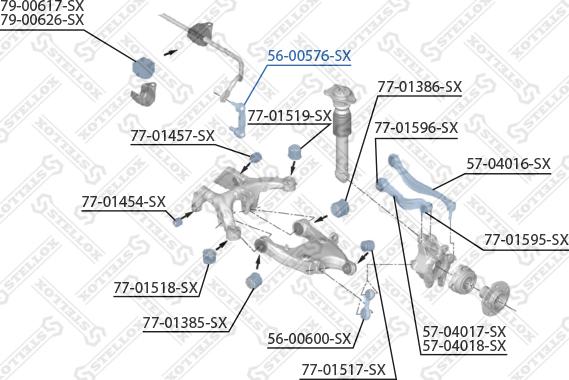 Stellox 56-00576-SX - Stiepnis / Atsaite, Stabilizators ps1.lv