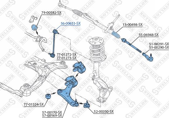 Stellox 56-00631-SX - Stiepnis / Atsaite, Stabilizators ps1.lv