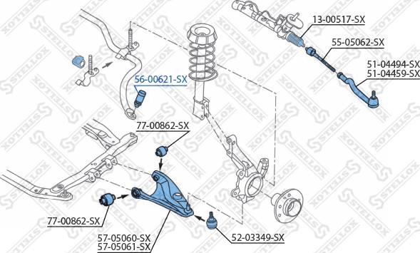 Stellox 56-00621-SX - Stiepnis / Atsaite, Stabilizators ps1.lv