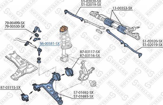 Stellox 56-00381-SX - Stiepnis / Atsaite, Stabilizators ps1.lv