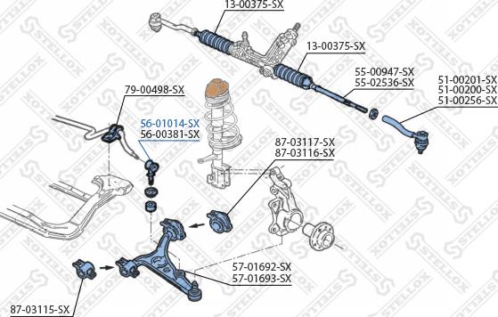 Stellox 56-01014-SX - Stiepnis / Atsaite, Stabilizators ps1.lv