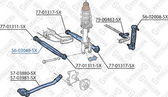 Stellox 56-03049-SX - Stiepnis / Atsaite, Riteņa piekare ps1.lv