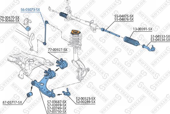 Stellox 56-03073-SX - Stiepnis / Atsaite, Stabilizators ps1.lv