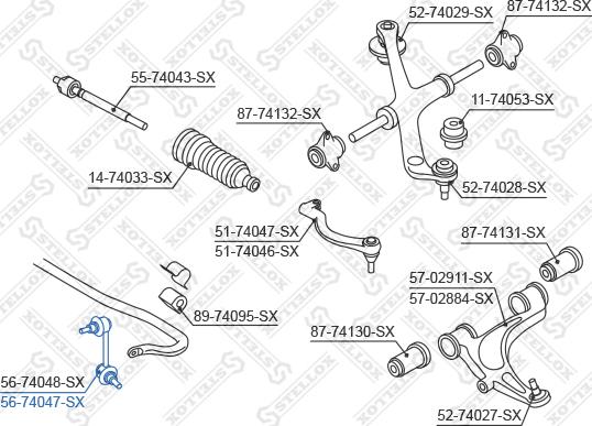 Stellox 56-74047-SX - Stiepnis / Atsaite, Stabilizators ps1.lv