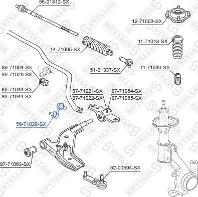 Stellox 56-71028-SX - Stiepnis / Atsaite, Stabilizators ps1.lv