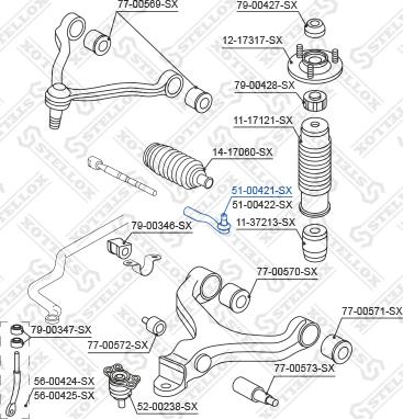 Stellox 51-00421-SX - Stūres šķērsstiepņa uzgalis ps1.lv