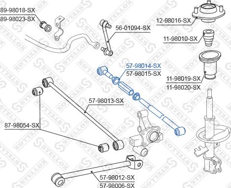 Stellox 57-98014-SX - Stiepnis / Atsaite, Riteņa piekare ps1.lv