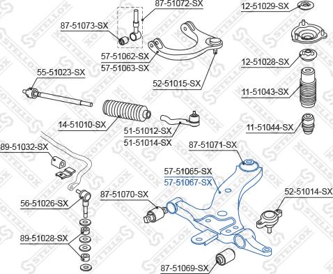 Stellox 57-51067-SX - Neatkarīgās balstiekārtas svira, Riteņa piekare ps1.lv