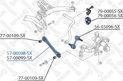 Stellox 57-00098-SX - Neatkarīgās balstiekārtas svira, Riteņa piekare ps1.lv