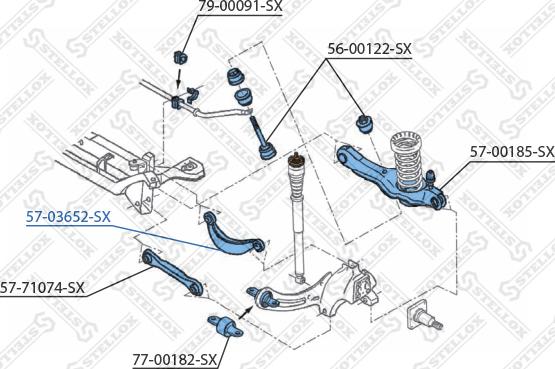 Stellox 57-03652-SX - Neatkarīgās balstiekārtas svira, Riteņa piekare ps1.lv